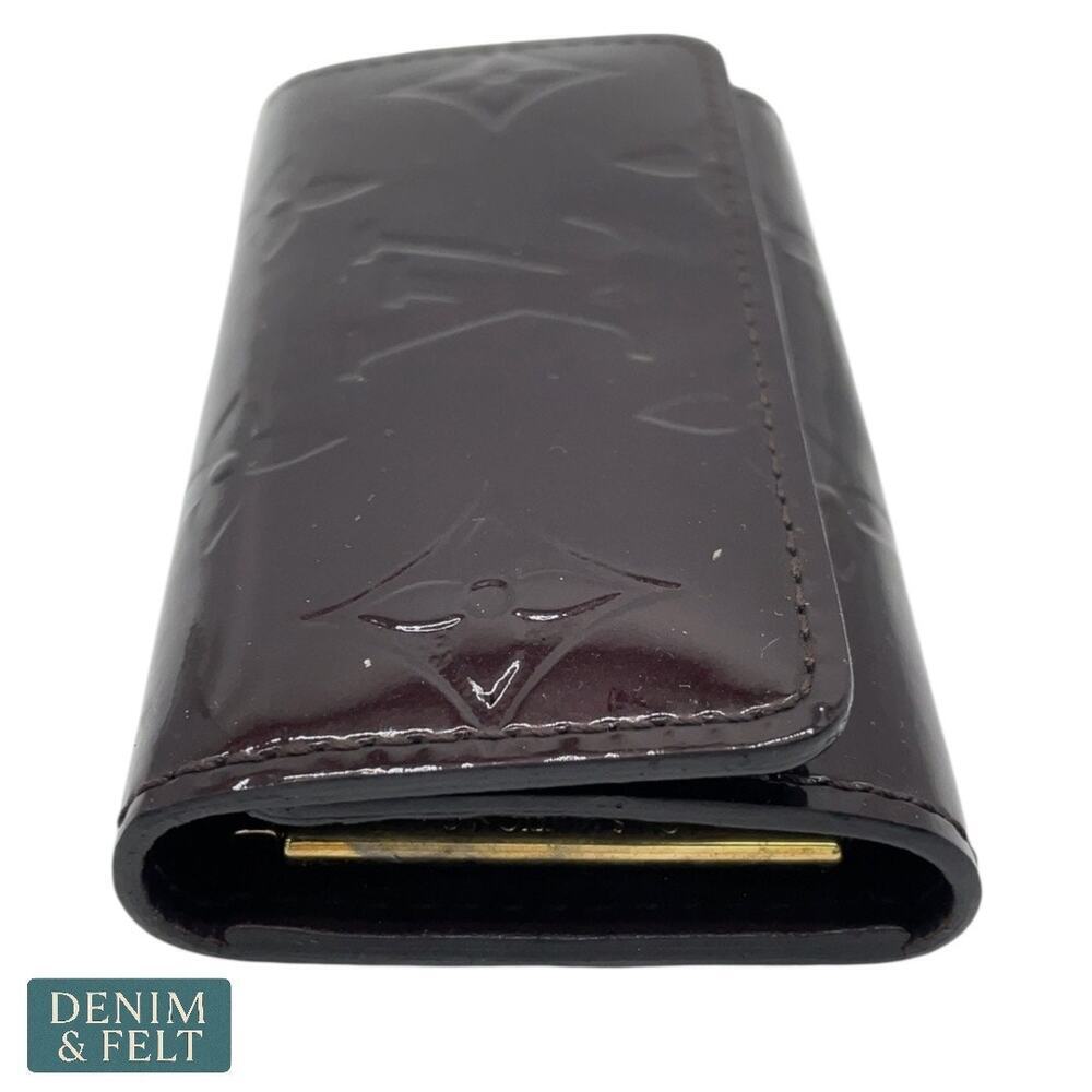 Louis Vuitton Vernis 4 Key Holder Amarante Monogram Patent Leather Wallet - Picture 8 of 16